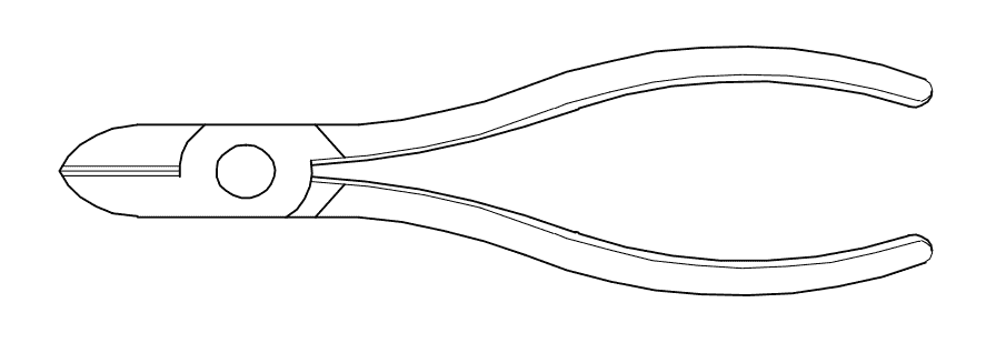 Diagonal cutting pliers